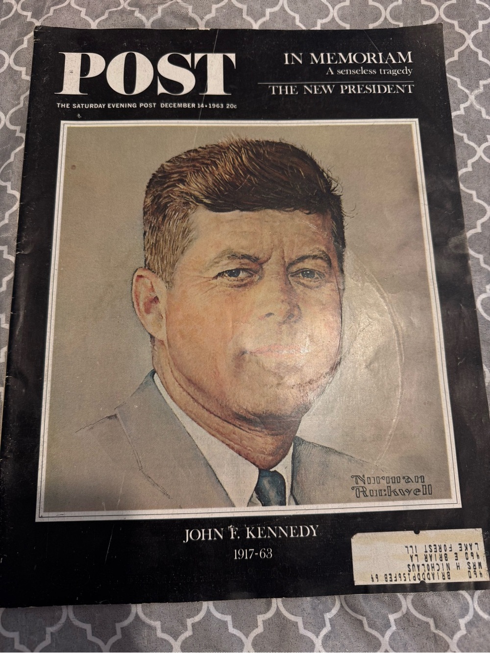 Vintage 1963 Post Magazine